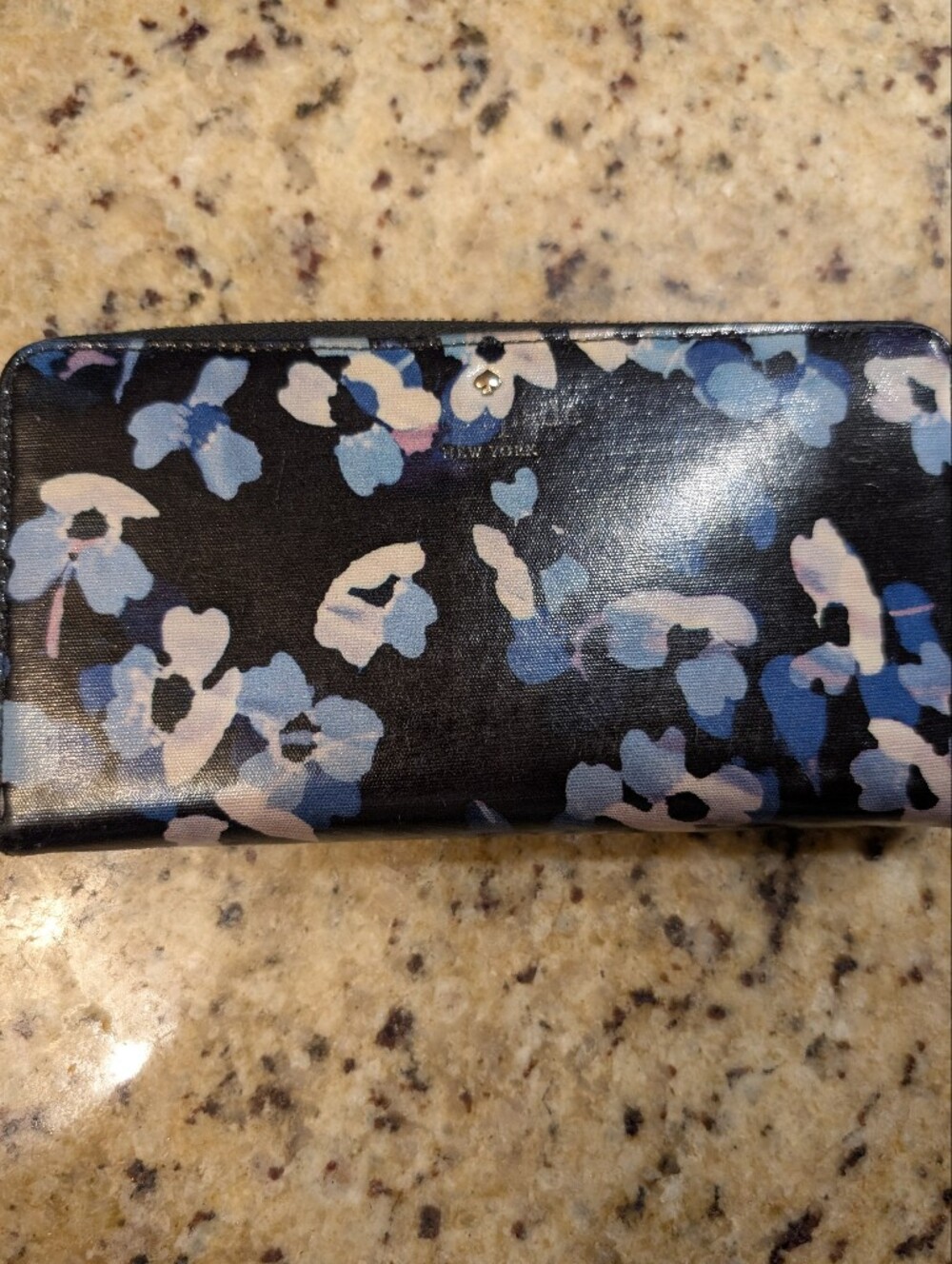 Kate Spade Cedar Street Blue Floral Wallet